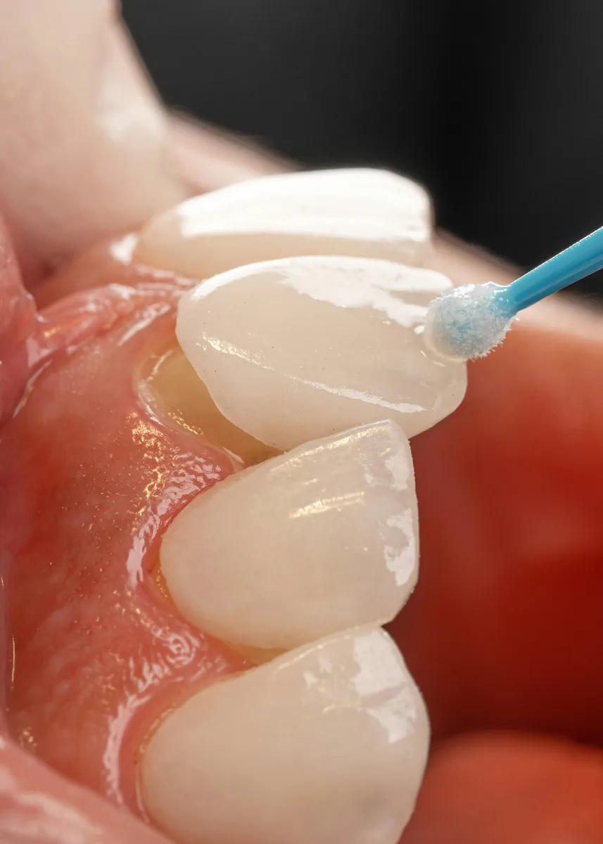 Veneer treatment close-up